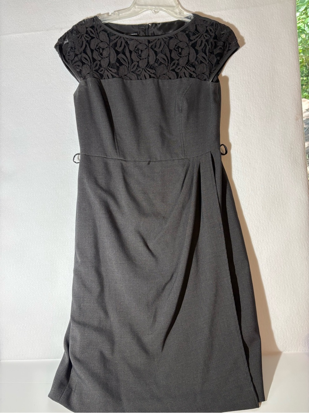 new directions Black Lace Yoke Midi Dress